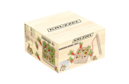 Fa wooden educational game 2in1 – mágneses kert