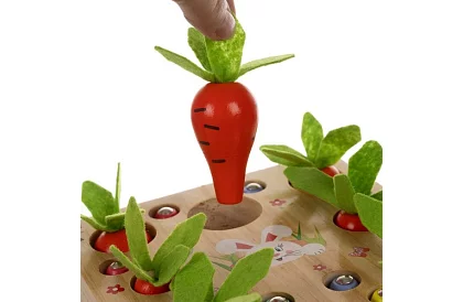 Fa wooden educational game 2in1 – mágneses kert