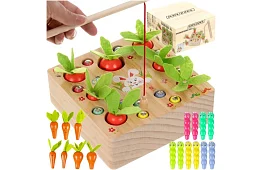Fa wooden educational game 2in1 – mágneses kert