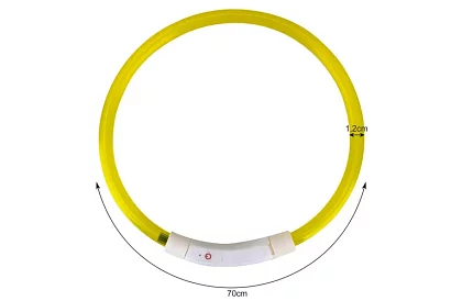 Világító LED nyakörv USB töltéssel és állítható hosszúsággal