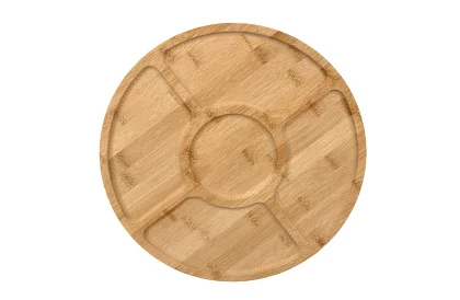 Bambusz forgatható tálca – 33 cm