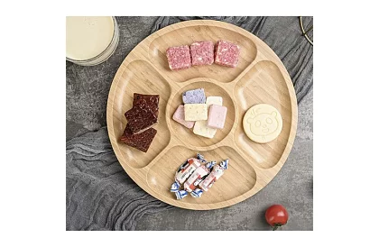 Bambusz forgatható tálca – 33 cm