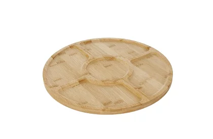 Bambusz forgatható tálca – 33 cm