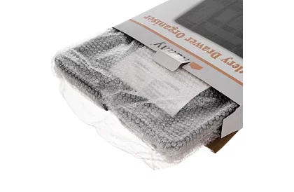 Bambusz fiókos szervező – fekete evőeszköztartó