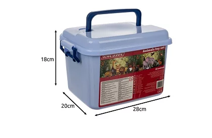 Műanyag állatok – 48 állat a bőröndben