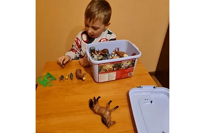 Műanyag állatok – 48 állat a bőröndben