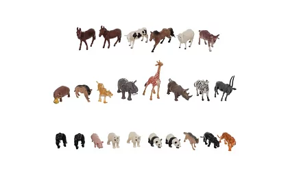 Műanyag állatok – 48 állat a bőröndben