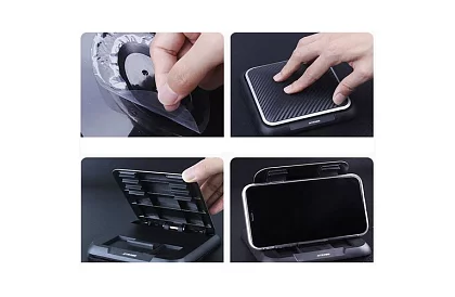 Telefon tartó a gépkocsi műszerfalára