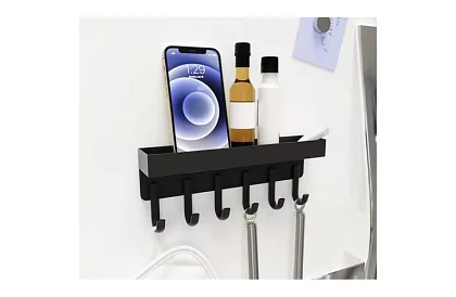 Fali mágneses polc a fogasokkal – 6 kampó