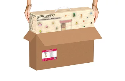 Fábólit árusító pavilon tartozékokkal