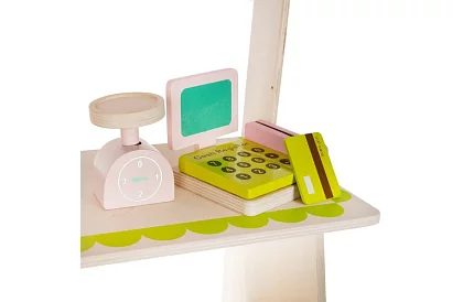 Fábólit árusító pavilon tartozékokkal