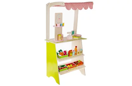 Fábólit árusító pavilon tartozékokkal