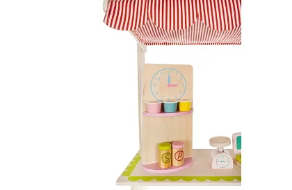 Fábólit árusító pavilon tartozékokkal