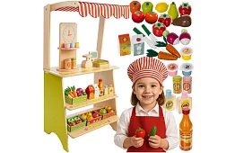 Fábólit árusító pavilon tartozékokkal