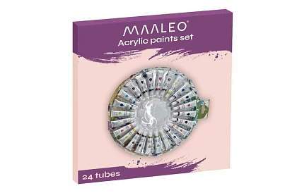 Akrilfesték készlet – 24 x 12 ml + paletta