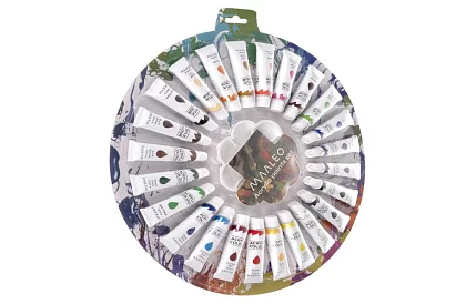 Akrilfesték készlet – 24 x 12 ml + paletta