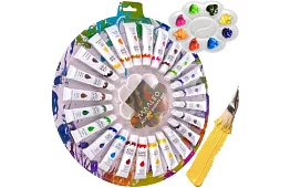 Akrilfesték készlet – 24 x 12 ml + paletta