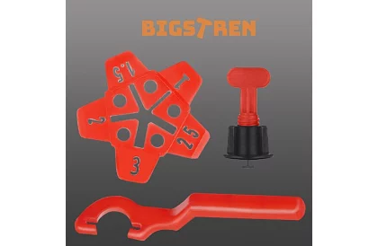 Kiegyenlítő rendszer a burkolatokhoz – 100 klipsz + 50 csillag + 2 kulcs