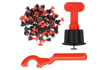 Kiegyenlítő rendszer a burkolatokhoz – 50 klipsz + kulcs