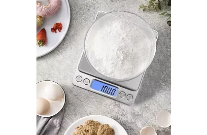 Digitális konyhai mérleg 500 g-ig – pontosság 0,01 g