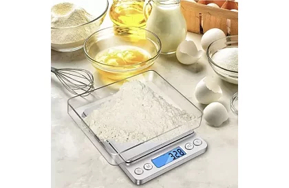 Digitális konyhai mérleg 500 g-ig – pontosság 0,01 g