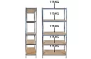 Raktárpolc 5 polccal 180x90x40 cm