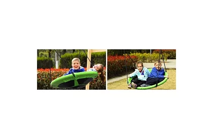 Függő hinta gólyafészek zöld-fekete 100 cm – teherbírás 150 kg