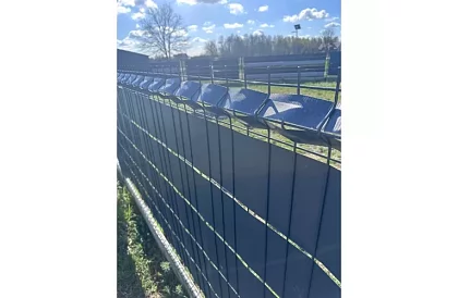 Árnyékoló szalag kerítéshez antracit panel 450 g/m2 - 4,75 cm × 35 m