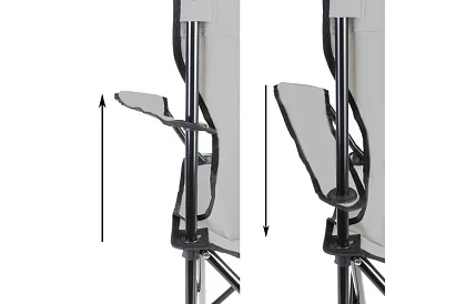 Összecsukható horgászszék – szürke kempingszék