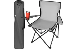 Összecsukható horgászszék – szürke kempingszék