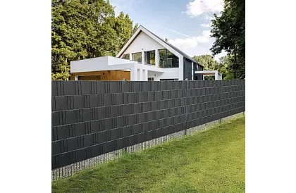 Árnyékoló szalag kerítéshez antracit – panel 450 g/m2 + klipszek