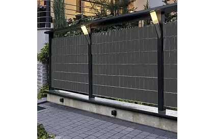 Árnyékoló szalag kerítéshez antracit – panel 450 g/m2 + klipszek