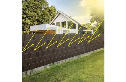 Árnyékoló szalag kerítéshez barna – panel 450 g/m2 + klipszek