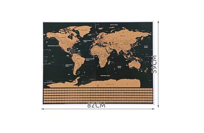 Stírós térkép zászlókkal – Scratch Map the World + kiegészítők