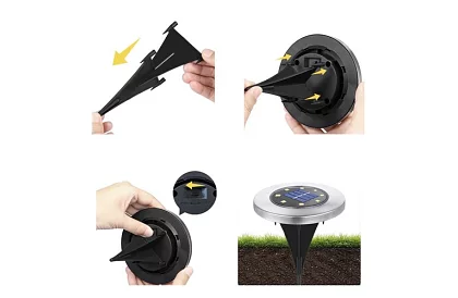 Napfény kertvilágítás Disk Lights - 12 darab