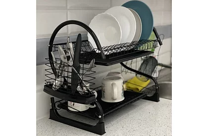 Odkapávač na nádobí - DUO fekete