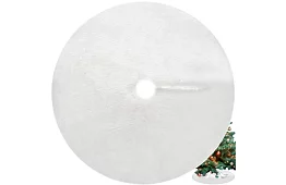 Karácsonyfa alátét - 90 cm - fehér szőrme