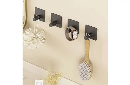 Fürdőszobai ragasztható akasztó – 4 db-os készlet