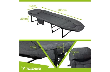 Kempingágy összecsukható ágy matraccal – teherbírás 150 kg