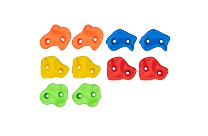 Mászófogások – mászó készlet gyerekeknek 10 kő + 2 fogantyú