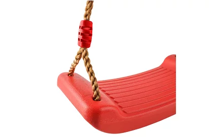 Gyermek függő hinta köteleken – műanyag - piros