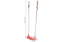 Gyermek függő hinta köteleken – műanyag - piros
