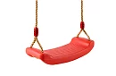 Gyermek függő hinta köteleken – műanyag - piros