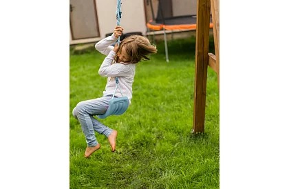 Gyermek függő hinta köteleken – műanyag – kék