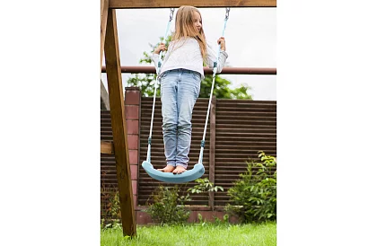 Gyermek függő hinta köteleken – műanyag – kék