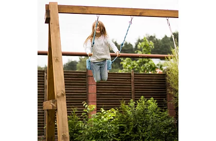 Gyermek függő hinta köteleken – műanyag – kék