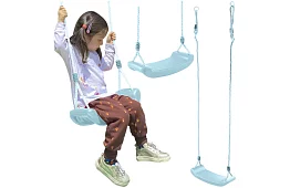 Gyermek függő hinta köteleken – műanyag – kék