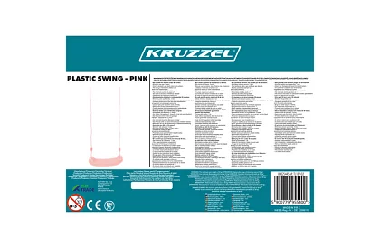 Gyermek függő hinta köteleken – műanyag – rózsaszín