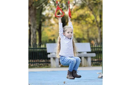 Gyermek függő hinta rúdakkal köteleken – 2 az 1-ben