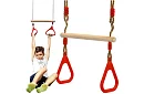 Gyermek függő hinta rúdakkal köteleken – 2 az 1-ben